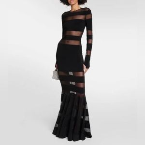 Norma Kamali Spliced Dress Fishtail Gown
